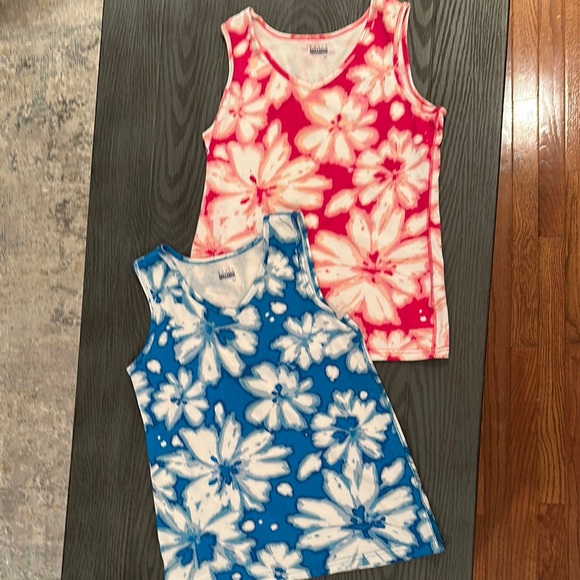 Tank Tops - Blue and Pink —- Like New - Picture 1 of 8